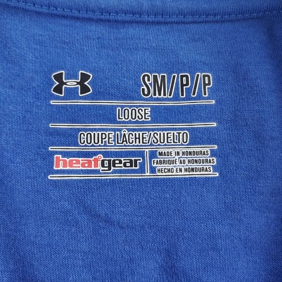 Under Armour Mens Blue Small Support The Troops Loose Fit‎ Short Sleeve T-Shirt - Picture 3 of 4